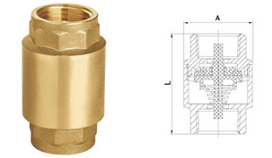 W611 11 Forged brass vertical check valve