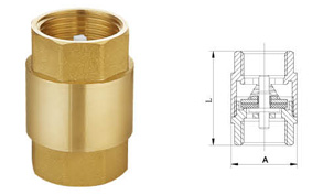 W612 11 Brass vertical check valve