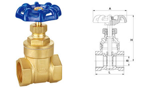 W502 11 Engineering brass gate valve
