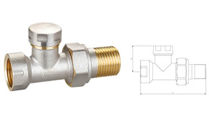 W431 41 Straight lockshield valve