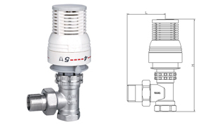 8K1301 Angle thermostatic valve