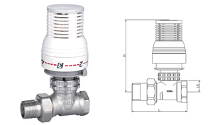 8K2301 Straight thermostatic valve